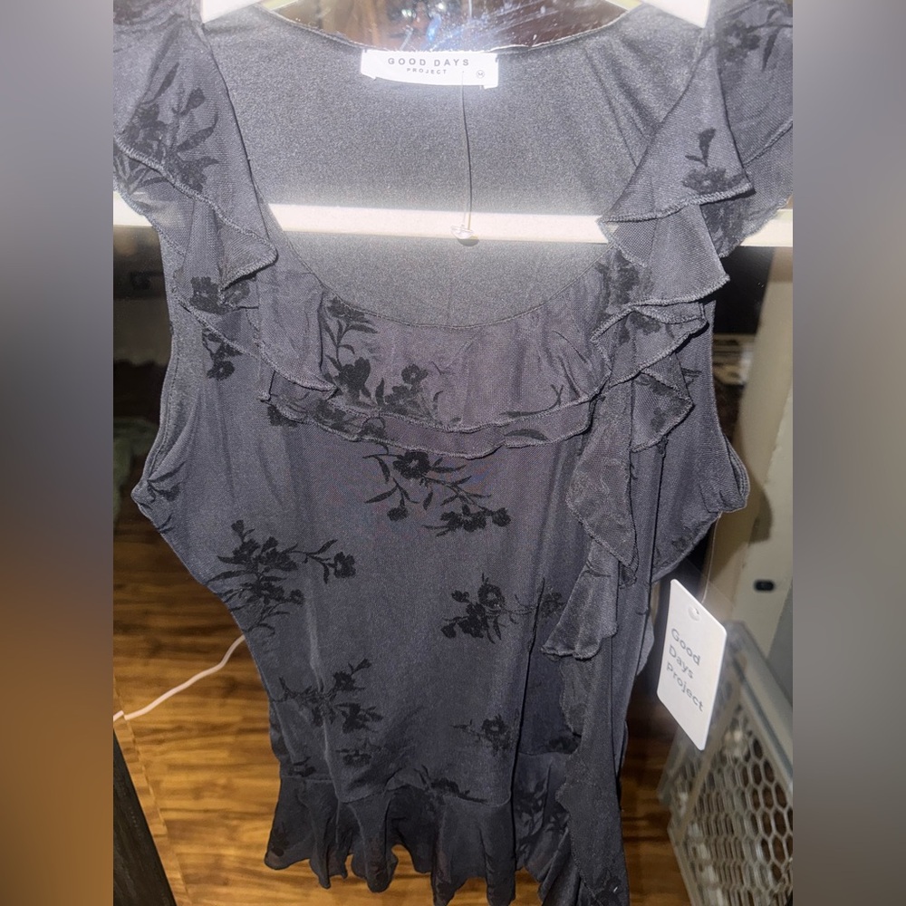 Good Days Project floral velvet design blouse